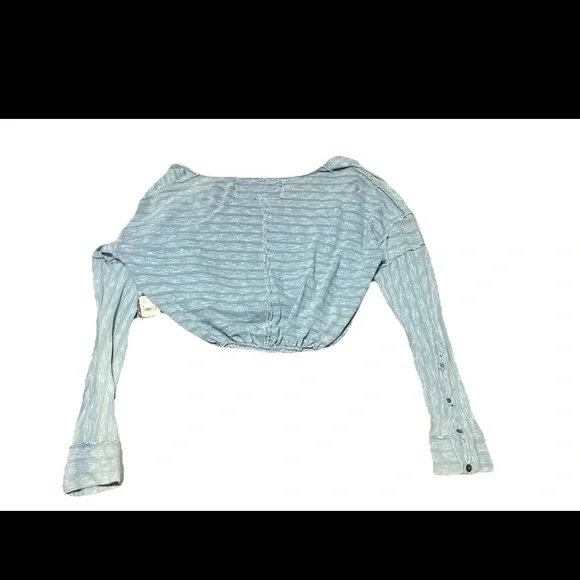 Women's Blue Long Sleeve Top - Picture 4 of 10